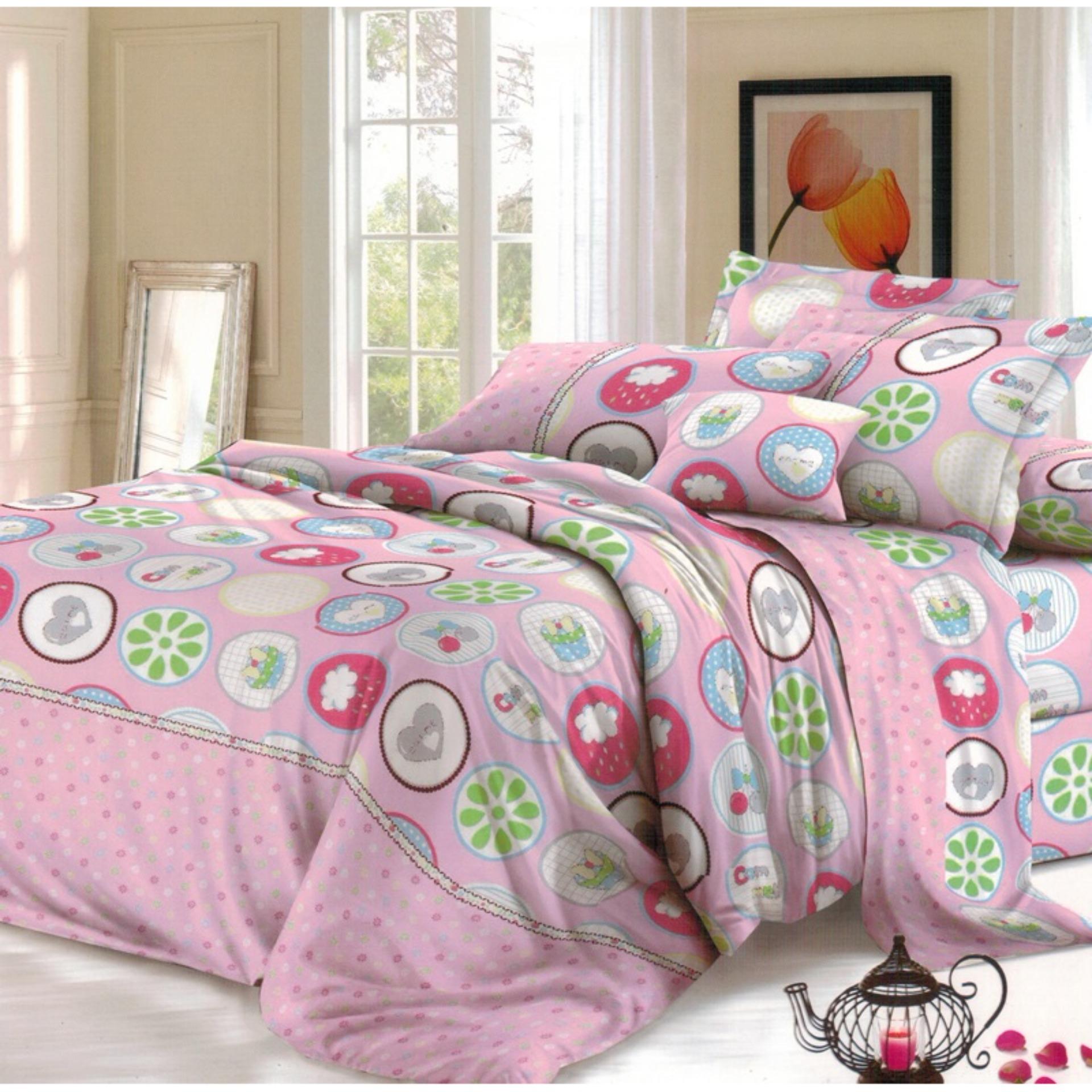 Premium ผ้านวม ผ้าห่ม (Blanket) 180X200 รุ่น BA341 ลายดอกไม้ (สี ชมพู)