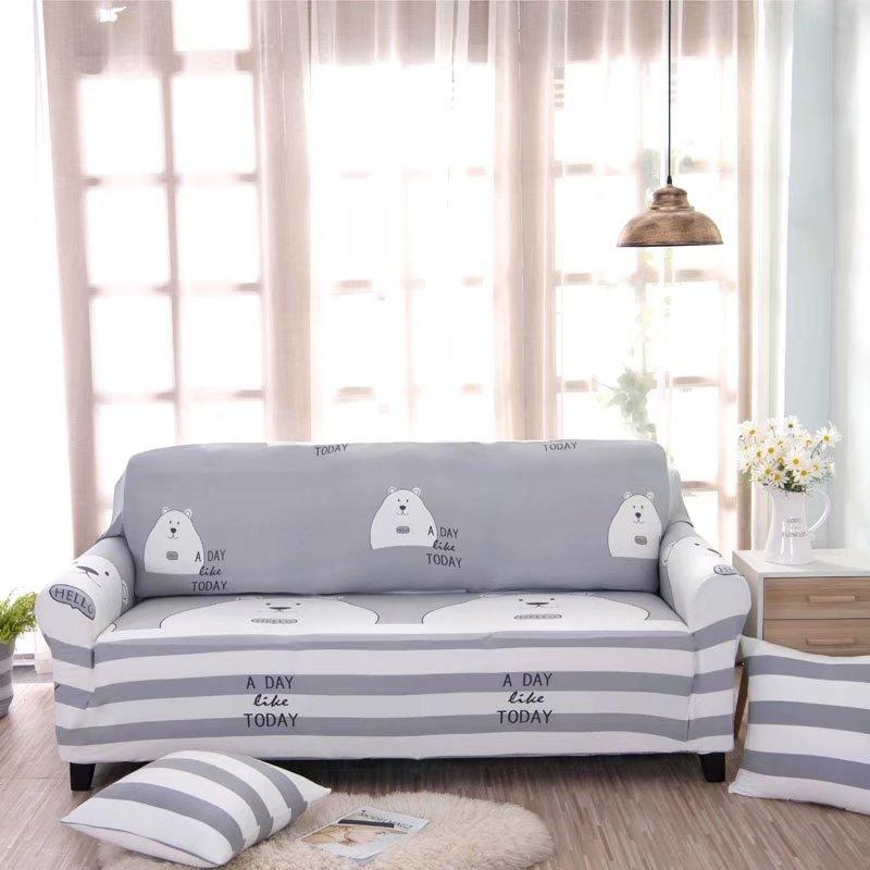 พิมพ์ยืดโซฟา Slipcovers โซฟาเฟอร์นิเจอร์ป้องกันสำหรับ 2 ที่นั่ง - นานาชาติ