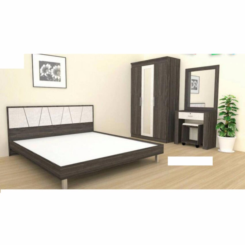 RF Furniture ชุดห้องนอน ทอร์นาโด 6 ฟุต เตียง 6 ฟุต + ตู้เสื้อผ้า 3 บาน + โต๊ะแป้ง 60 cm ( ไลทเวนเก้/แฟบริค ) RF Furniture ชุดห้องนอน ทอร์นาโด 6 ฟุต เตียง 6 ฟุต + ตู้เสื้อผ้า 3 บาน + โต๊ะแป้ง 60 cm ( ไลทเวนเก้/แฟบริค )