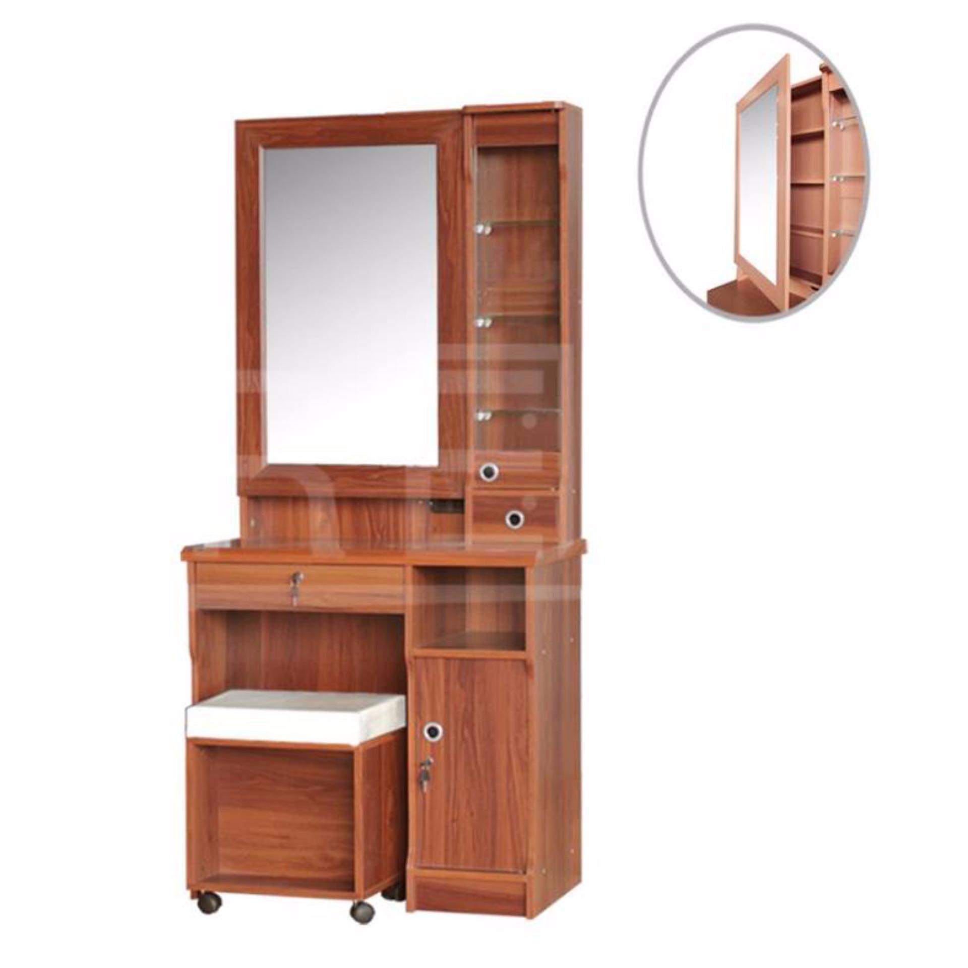 RF Furniture โต๊ะแป้ง รุ่นDT0801 ( สีสัก ) RF Furniture โต๊ะแป้ง รุ่นDT0801 ( สีสัก )