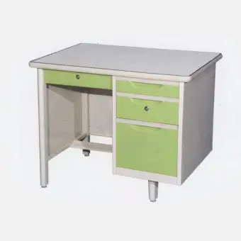 RF Furniture โต๊ะทำงานเหล็ก 4 ฟุต รุ่น TM-4 (สีเขียว/ครีมมุก)