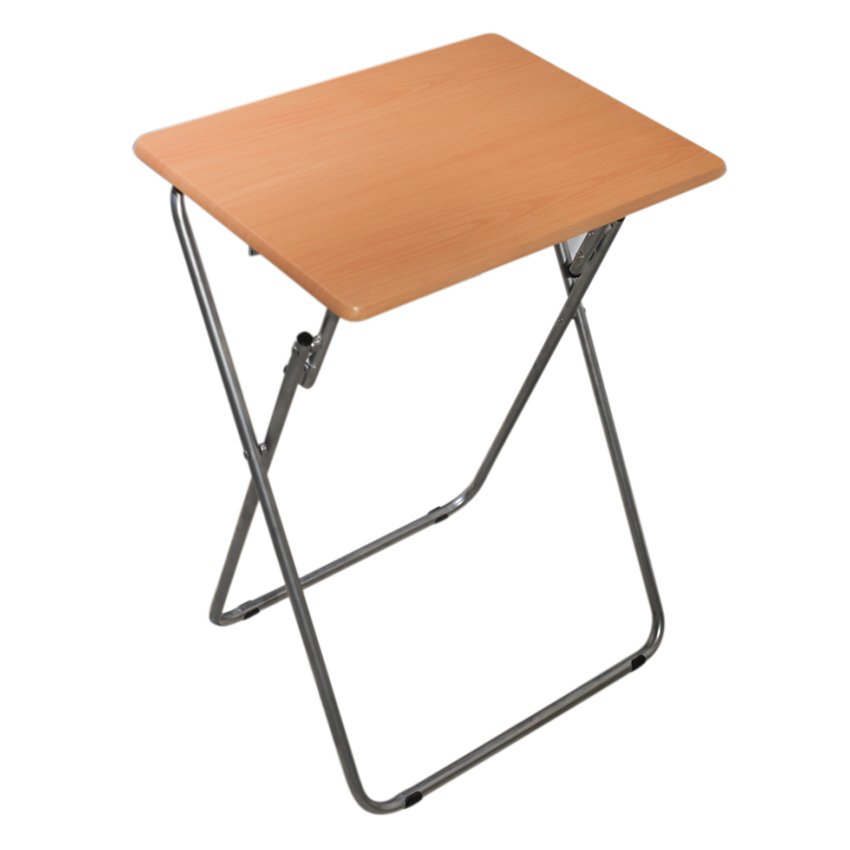 Tesco โต๊ะอเนกประสงค์พับได้ สีบีช 48X38X66CM