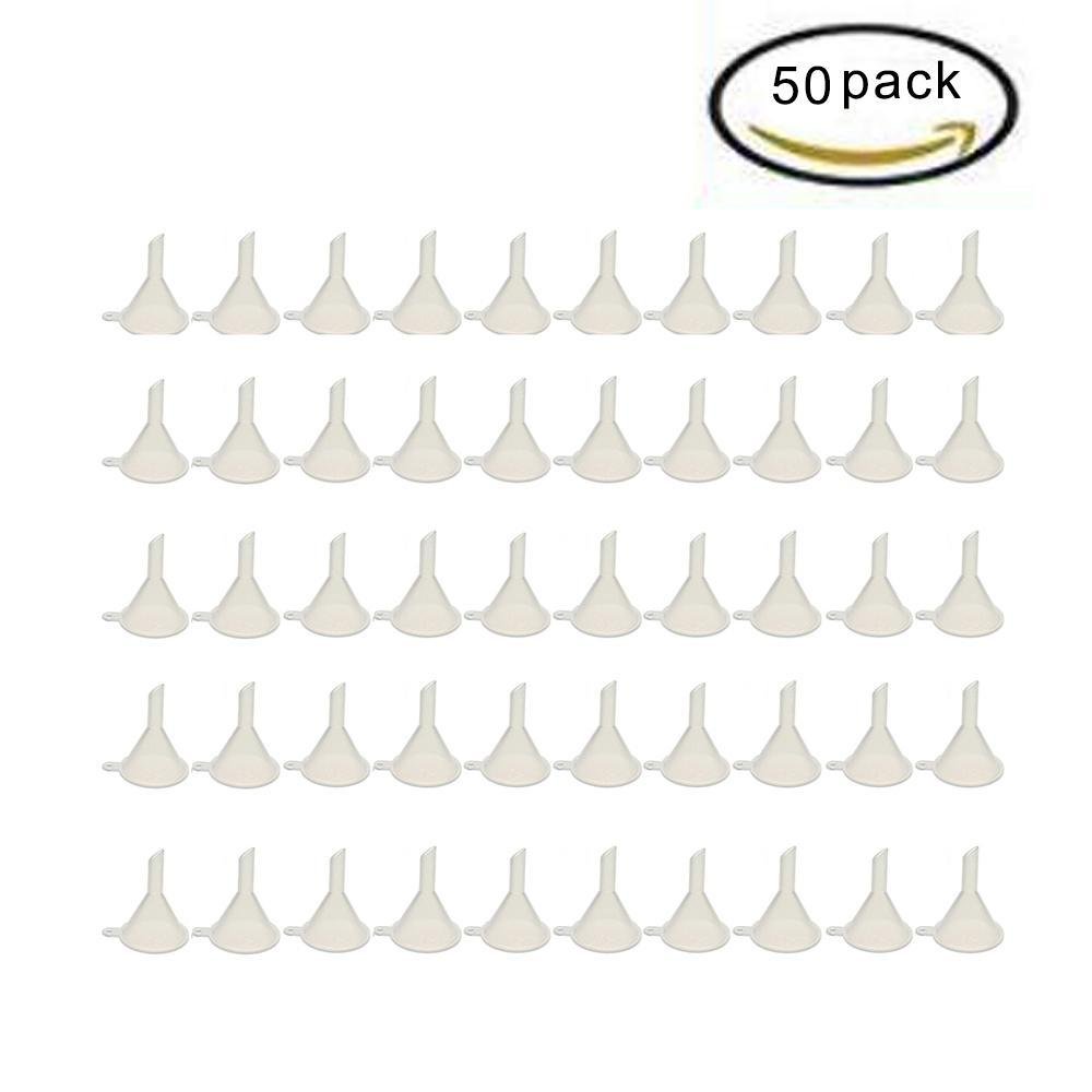 tongzhi 50pcs, Clear Plastic Mini Funnels For Bottle Filling, Perfumes, Essential Oils, Science Laboratory Chemicals, Arts Crafts Supplies - intl