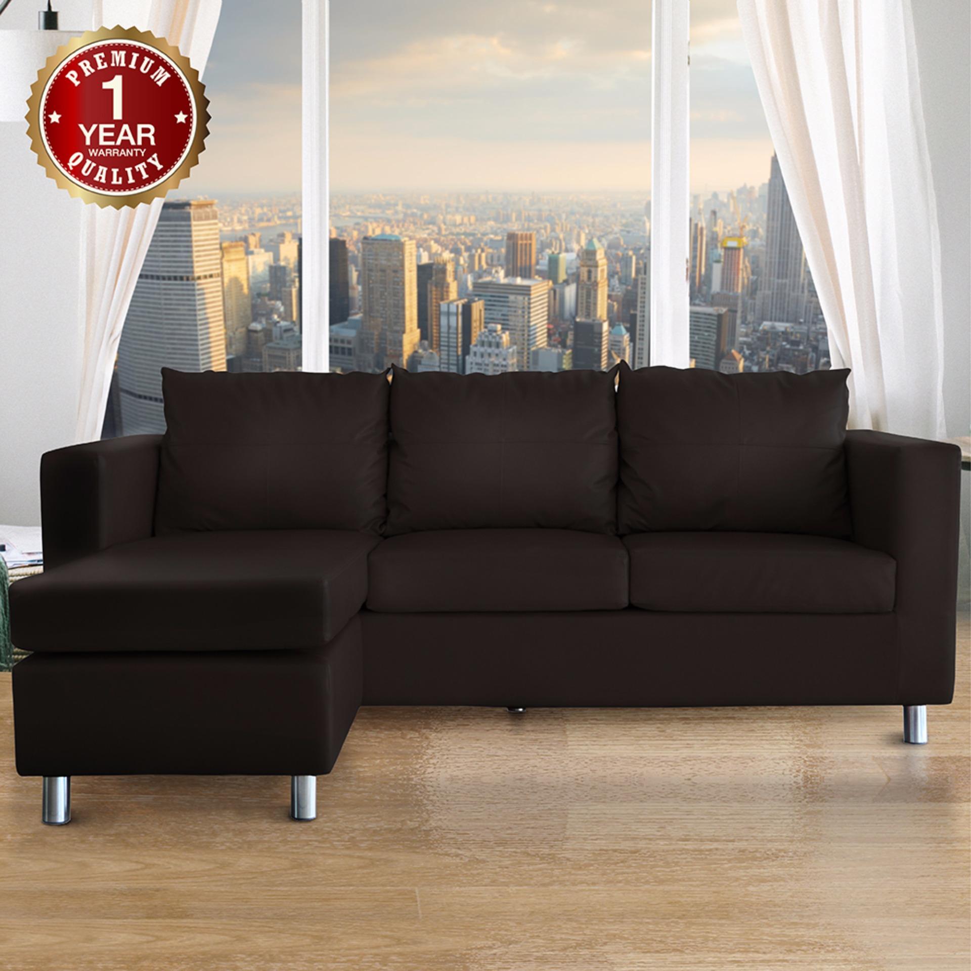 U-RO DECOR โซฟาเข้ามุม 3 ที่นั่งพร้อมสตูล รุ่น COSTA-V ( คอสต้า วี) สีน้ำตาล U-RO DECOR โซฟาเข้ามุม 3 ที่นั่งพร้อมสตูล รุ่น COSTA-V ( คอสต้า วี) สีน้ำตาล