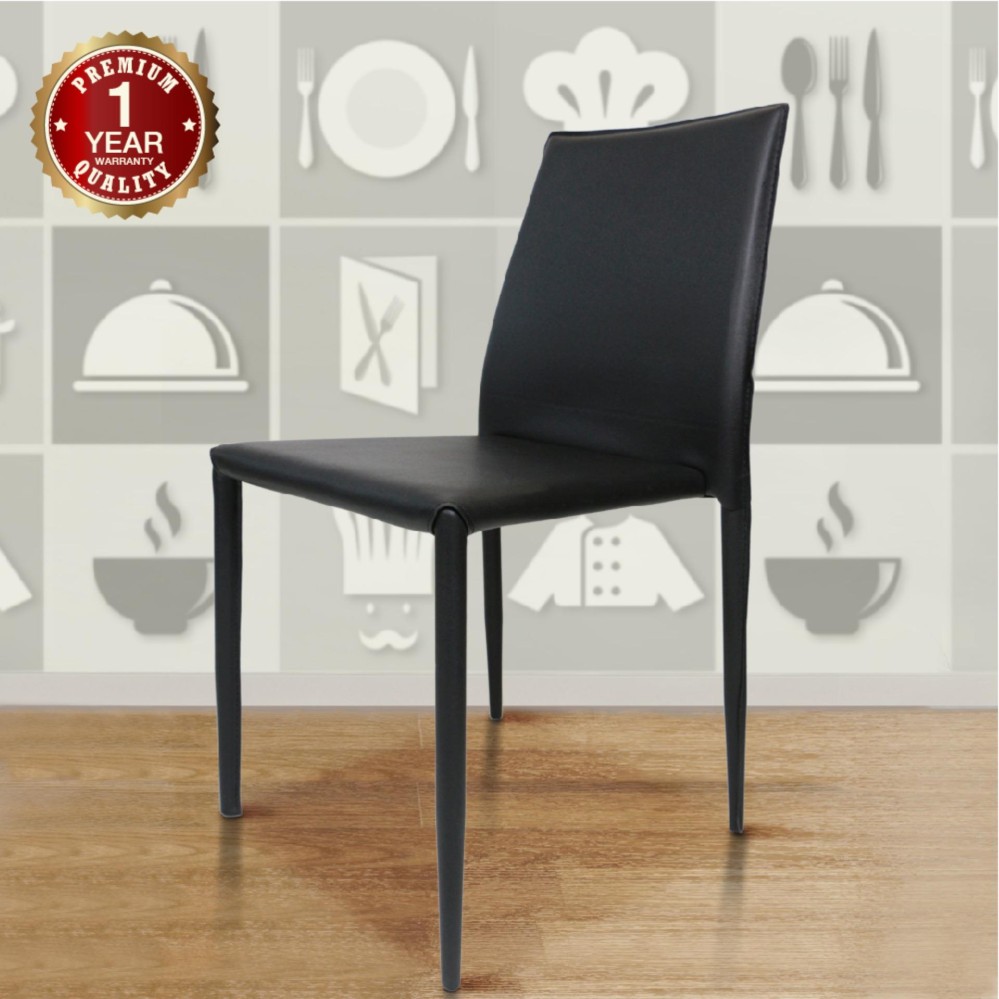 U-RO DECOR เก้าอี้รับประทานอาหาร รุ่น DOMINO - สีดำ U-RO DECOR เก้าอี้รับประทานอาหาร รุ่น DOMINO - สีดำ