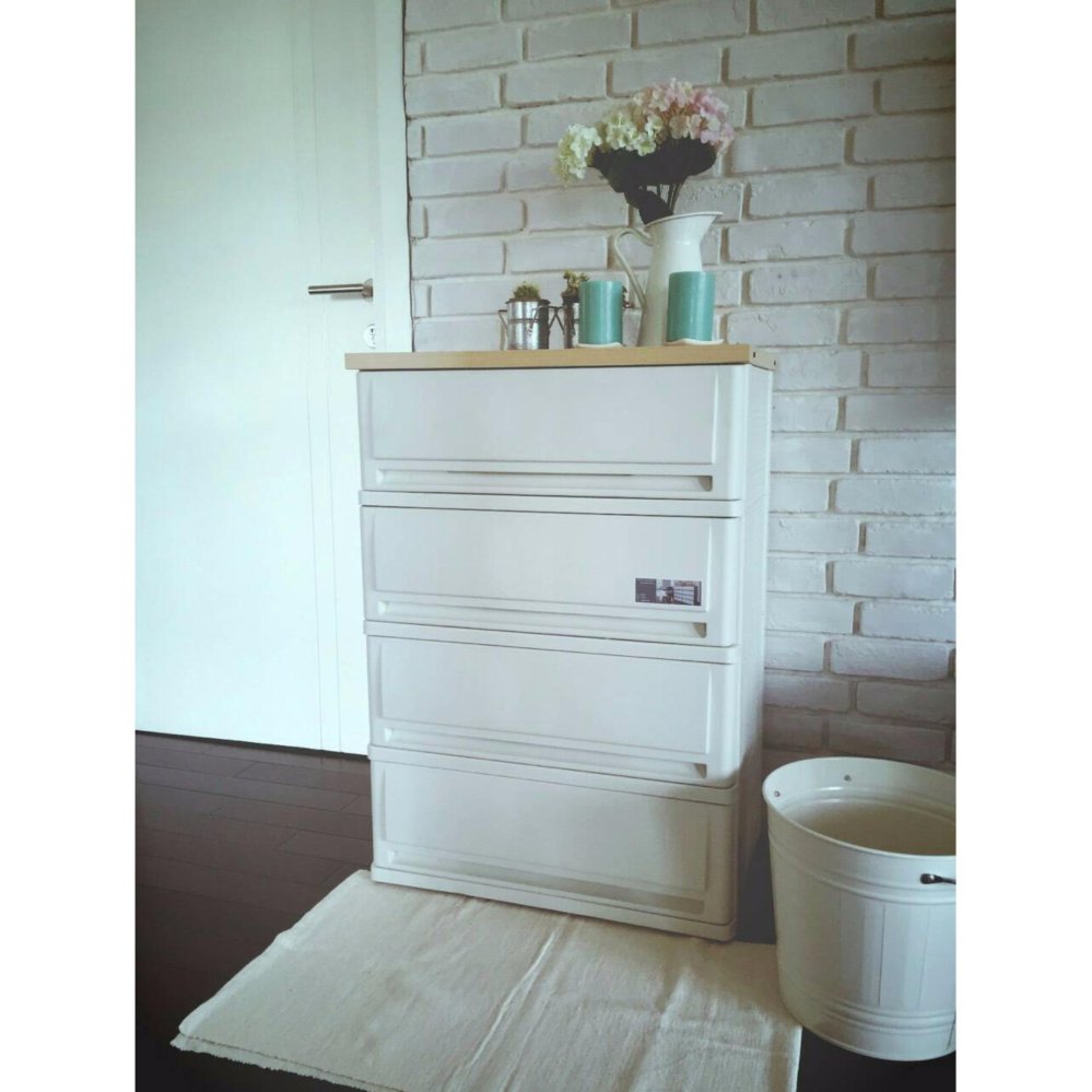 UP ตู้ลิ้นชักพลาสติก (ท๊อปไม้) SUMO-WOODTOP (4 ชั้น) UP ตู้ลิ้นชักพลาสติก (ท๊อปไม้) SUMO-WOODTOP (4 ชั้น)
