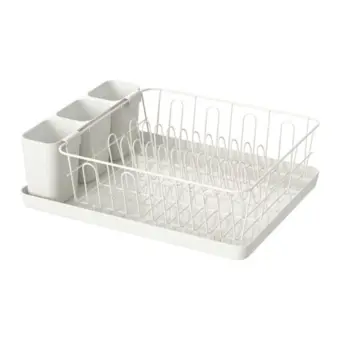 VARIE ที่คว่ำจาน ที่ใส่ช้อนส้อม Dish drainer 42*30 cm (ขาว) VARIE ที่คว่ำจาน ที่ใส่ช้อนส้อม Dish drainer 42*30 cm (ขาว)
