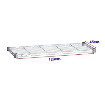 WELLAND ชั้นตะแกรงเหล็กชุบโครเมี่ยม แพ็ค1ชิ้น ขนาด120x45cm. รับน้ำหนักได้120กก. รุ่นLSA12045C