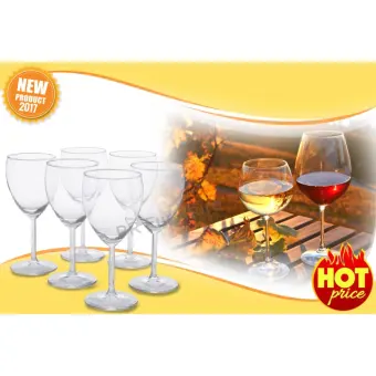 Wine glass แก้วไวน์ขาว แก้วไวน์แดง แก้วไวน์ จำนวน 6 ชิ้น ขนาด 25 เซนติลิตร รุ่น SVALKA
