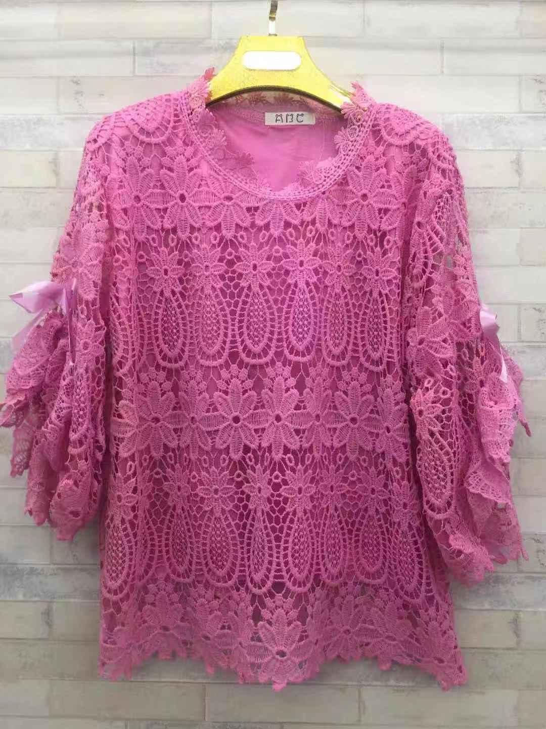 เสื้อลูกไม้แฟชั่นอก46”