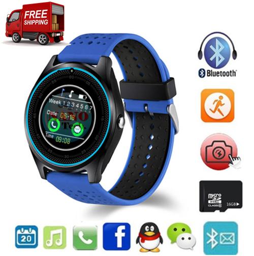 V9 sport smartwatch heart rate monitor เตือนความจำชั่วคราวกันน้ำ smart watch สนับสนุนกล้องระยะไกล MP3 MP4 V9 sport smartwatch heart rate monitor เตือนความจำชั่วคราวกันน้ำ smart watch สนับสนุนกล้องระยะไกล MP3 MP4