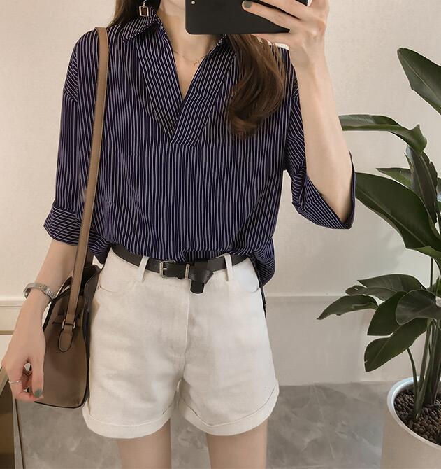 เสื้อเชิ้ตคอปก แขนยาว สินค้าพร้อมส่ง ไซส์ S-3xl