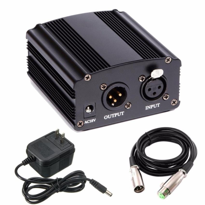 แหล่งจ่ายไฟ 48V Phantom Power + สายสัญญาณ Cable For Condenser Microphone ไมค์อัดเสียง ไมค์โครโฟน แหล่งจ่ายไฟ 48V Phantom Power + สายสัญญาณ Cable For Condenser Microphone ไมค์อัดเสียง ไมค์โครโฟน