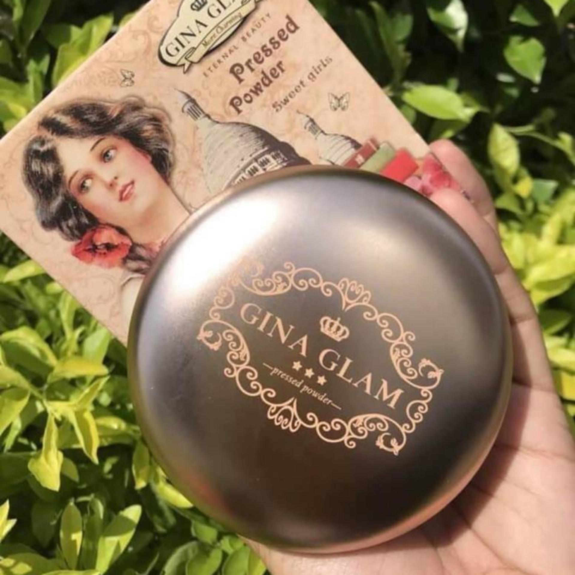 แป้งจีนาแกรม GINA GRAM แป้งผสมรองพื้น Pressed Powder By Gina Glam G33
