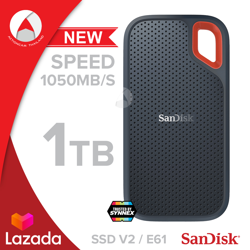 SanDisk Extreme Portable SSD 1TB SDSSDE61 1T00 G25 แซนดส เมมโมร ฮา