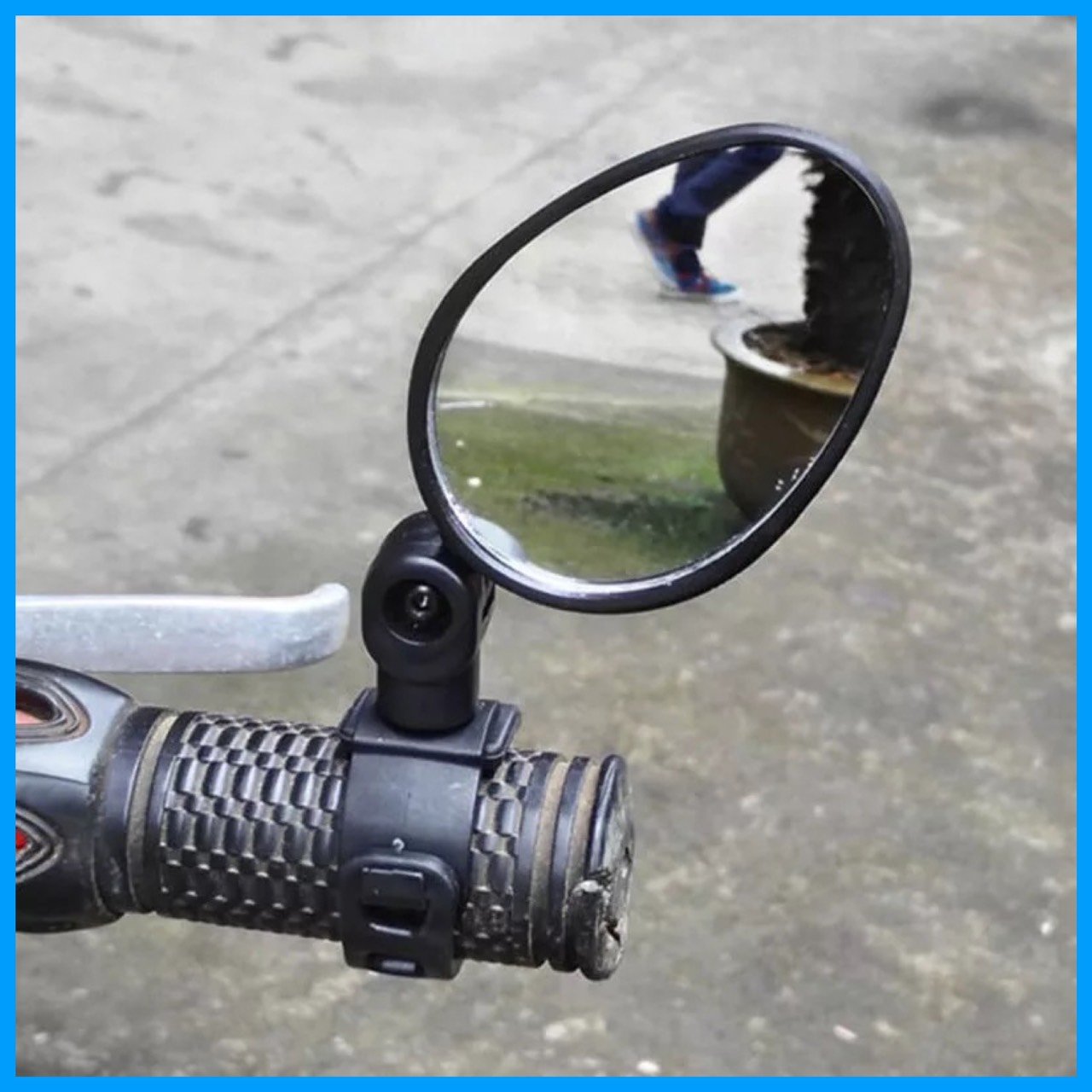 Soudelor กระจกมองข้างจักรยาน ราคาถูก ใช้ดี Bicycle mirror กระจกติดเสริมจักรยาน ไว้มองหลัง เพื่อความปลอดภัย ติดง่าย ทรงรีแบบสายรัด ขนาด7Cm (2ชิ้น)