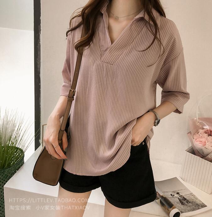 เสื้อเชิ้ตคอปก แขนยาว สินค้าพร้อมส่ง ไซส์ S-3xl