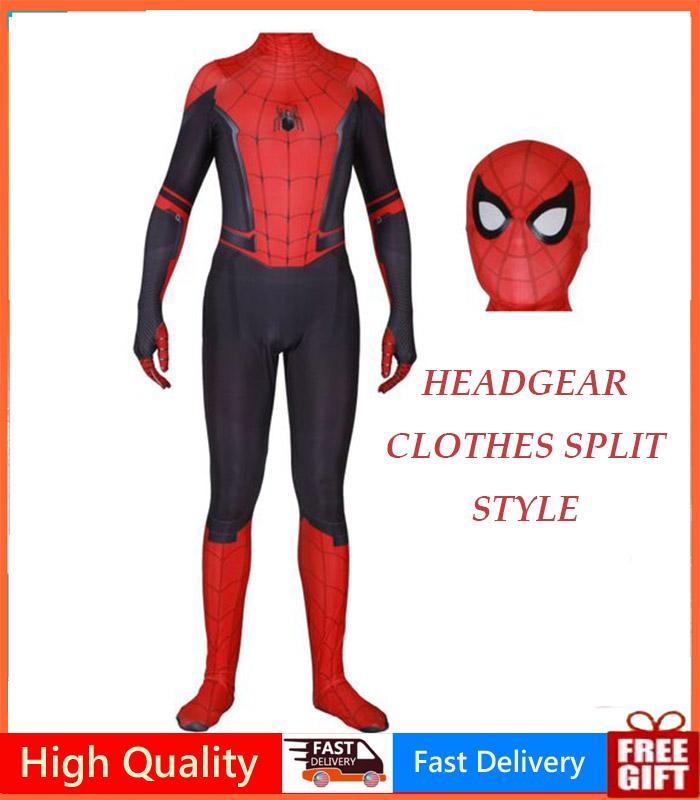 Halloween Spider Far From Home Mysterio cosplay Siamese tights Playing costume Adult size S-3XL