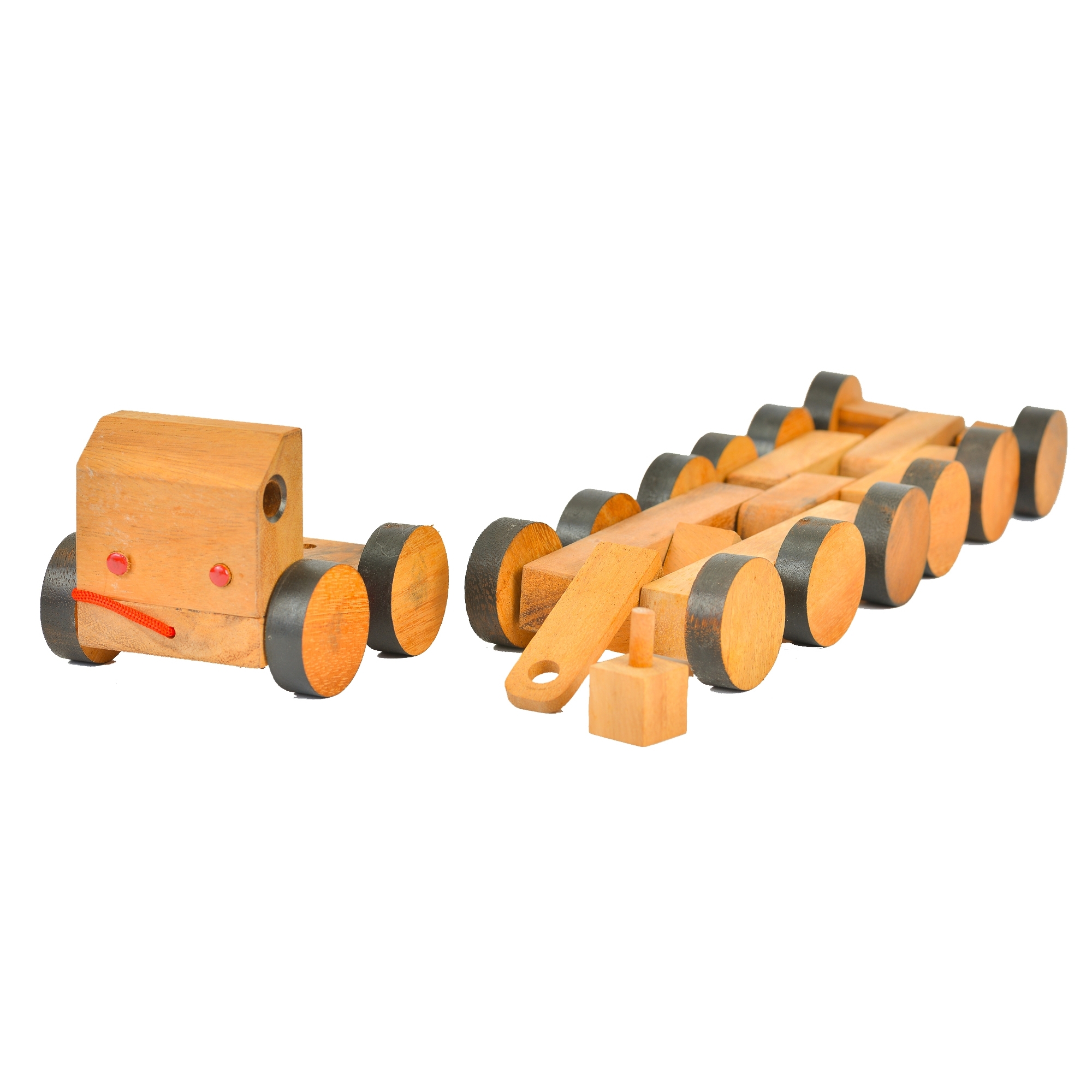 Ama-Wood ของเล่นไม้รถ 16 ล้อ Semi Trailer 3D Puzzle Ama-Wood ของเล่นไม้รถ 16 ล้อ Semi Trailer 3D Puzzle