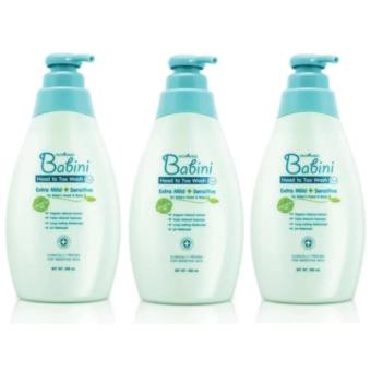 Babini Head to Toe Wash Extra Mild + Sensitive 480 mL (3 ขวด)