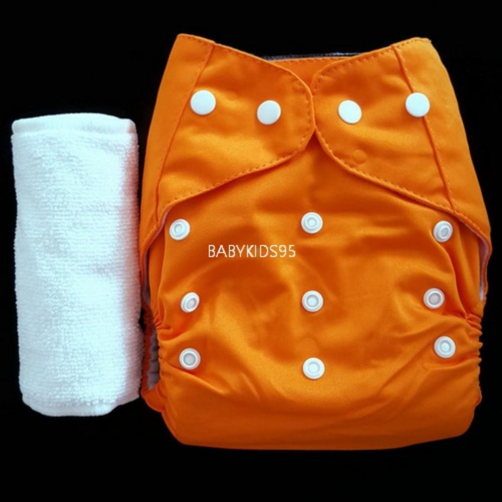 BABYKIDS95 กางเกงผ้าอ้อมซักได้ กันน้ำ TPU + แผ่นซับไมโครฯหนา3ชั้น (สีส้ม) BABYKIDS95 กางเกงผ้าอ้อมซักได้ กันน้ำ TPU + แผ่นซับไมโครฯหนา3ชั้น (สีส้ม)
