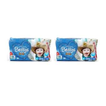 Beffys กางเกงผ้าอ้อมสำเร็จรูปพรีเมียม รุ่น Motion Fit ไซส์ L 42 ชิ้น 2ห่อ (Imported)