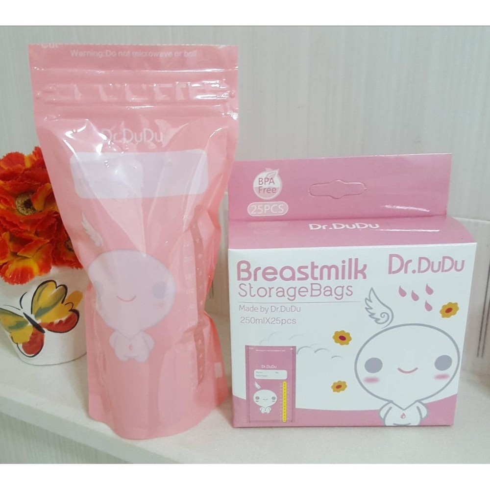 ถุงเก็บนมแม่ Dr.DuDu 12กล่อง 300ใบ ราคา 850 บ