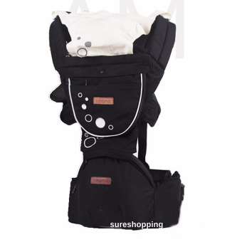 เป้อุ้มเด็ก เป้อุ้ม ที่นั่งเด็กอ่อน เป้สะพายเด็ก อุปกรณ์รถเข็นเด็ก hip seat สีดำ