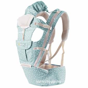 เป้อุ้มเด็ก เป้สะพายเด็ก เป้อุ้มทารก เป้อุ้ม Baby Carrier รุ่นขายดี สีฟ้าพลาสเทล ลายดาว
