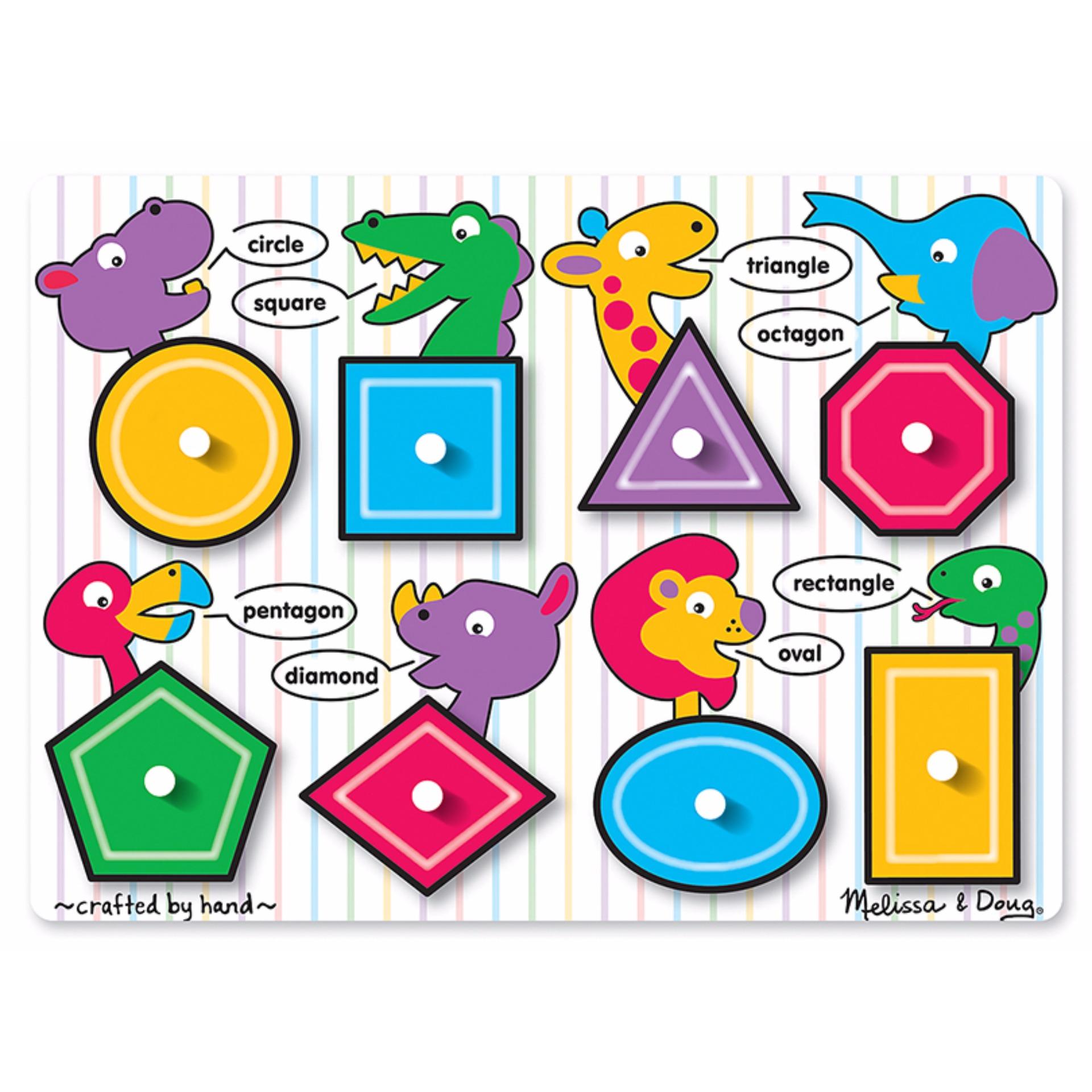 Melissa & Doug Wooden Shapes Peg Puzzle Melissa & Doug Wooden Shapes Peg Puzzle