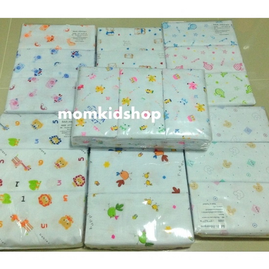 MomShopping ผ้าอ้อม เนื้อสาลูคอตตอล (ผ้าฝ้าย 100%) ขนาด 24*24 นิ้ว (แพ็ค 12 ผืน) MomShopping ผ้าอ้อม เนื้อสาลูคอตตอล (ผ้าฝ้าย 100%) ขนาด 24*24 นิ้ว (แพ็ค 12 ผืน)