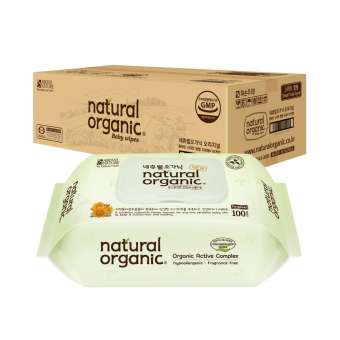Natural Organic Original Plain Baby Wipes (Cap Type, 10 X 100Sheet)