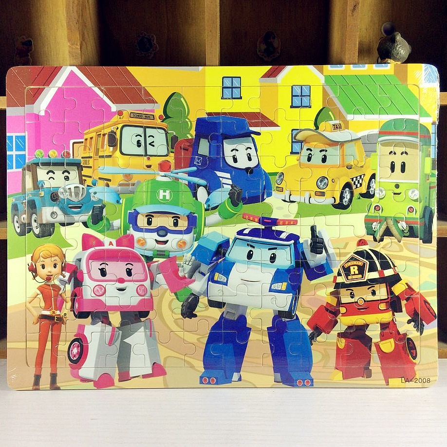 สาธารณรัฐเกาหลีการ์ตูน ROBOCAR POLI การ์ตูนปริศนา 60 จิ๊กซอว์ไม้เด็กเด็กการศึกษางานฝีมือของเล่น สาธารณรัฐเกาหลีการ์ตูน ROBOCAR POLI การ์ตูนปริศนา 60 จิ๊กซอว์ไม้เด็กเด็กการศึกษางานฝีมือของเล่น