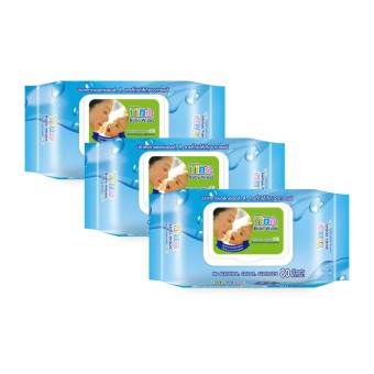 Tino-Baby Wipes ผ้าทำความสะอาดผิว รุ่น 80 ชิ้น (3 ห่อ)
