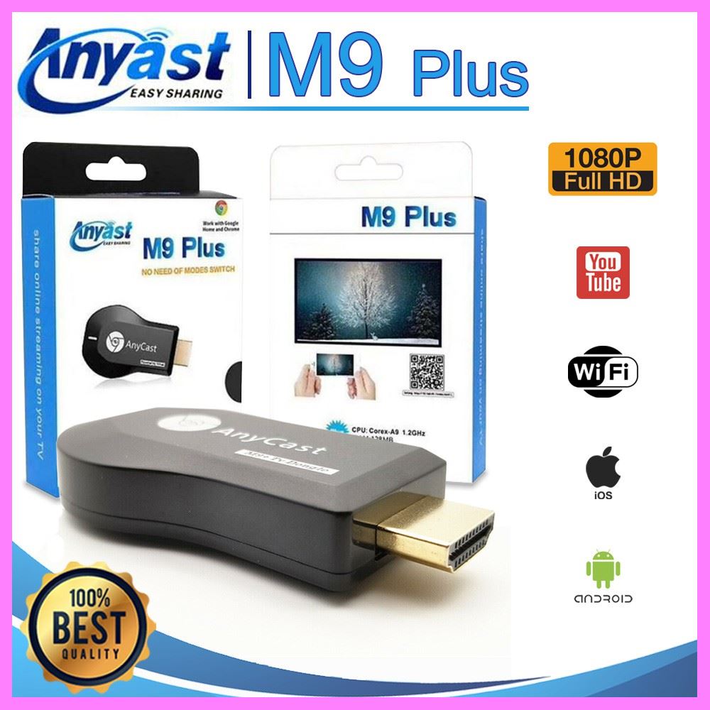 ส นค าค ณภาพ Anycast Miradisplay Hdmi Wifi Display จากiphone Android Windows10 ไปtvและprojector ร น M9 Plus แบตสำรอง Power Bank สายชาร จ Lightning Lightning Usb Data Hdmi Type C Mini Usb Duongdee168 Thaipick