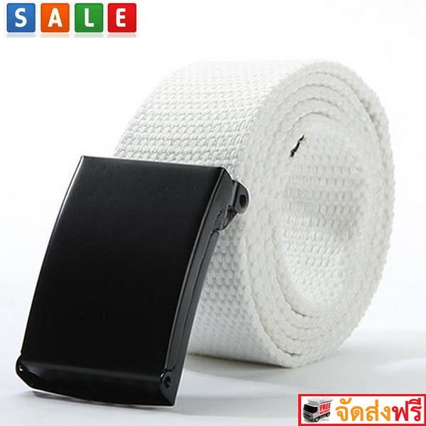 Matteo เข็มขัดผู้ชาย Men's Belt เข็มขัดผ้าแคนวาส 2199 (สีขาว) White