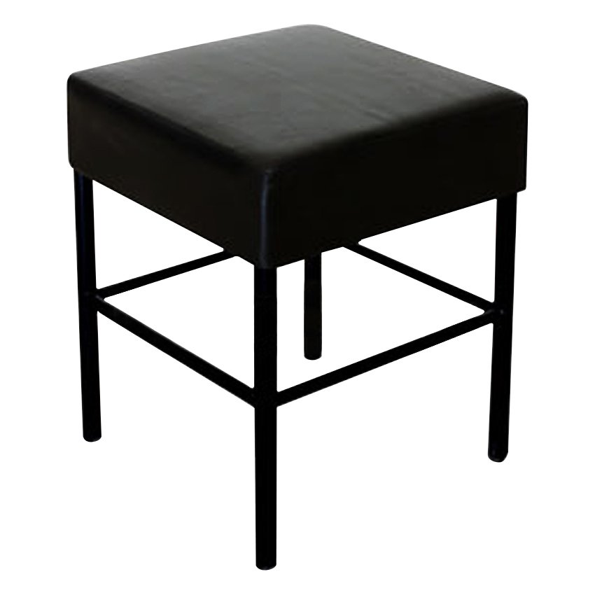 Inter Steel เก้าอี้เหล็ก ทรงสตูล ขนาดกลาง รุ่น Stool-M โครงดำ - เบาะสีดำ Inter Steel เก้าอี้เหล็ก ทรงสตูล ขนาดกลาง รุ่น Stool-M โครงดำ - เบาะสีดำ