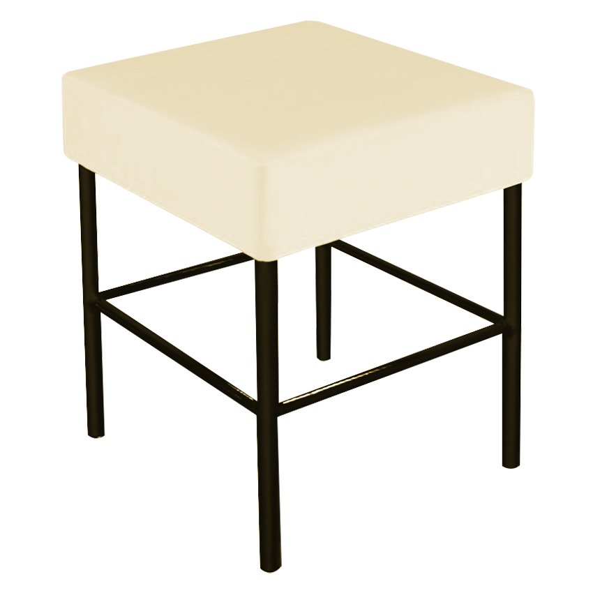 Inter Steel เก้าอี้เหล็ก ทรงสตูล ขนาดกลาง รุ่น Stool-M โครงดำ - เบาะสีดำ Inter Steel เก้าอี้เหล็ก ทรงสตูล ขนาดกลาง รุ่น Stool-M โครงดำ - เบาะสีดำ