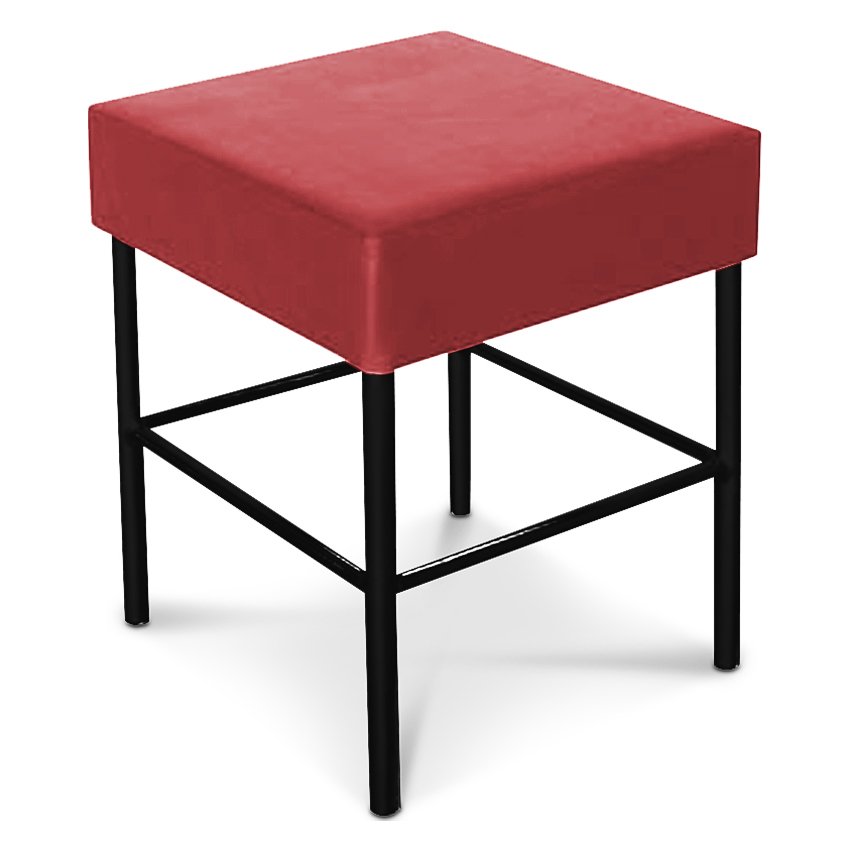 Inter Steel เก้าอี้เหล็ก ทรงสตูล ขนาดกลาง รุ่น Stool-M โครงดำ - เบาะสีดำ Inter Steel เก้าอี้เหล็ก ทรงสตูล ขนาดกลาง รุ่น Stool-M โครงดำ - เบาะสีดำ