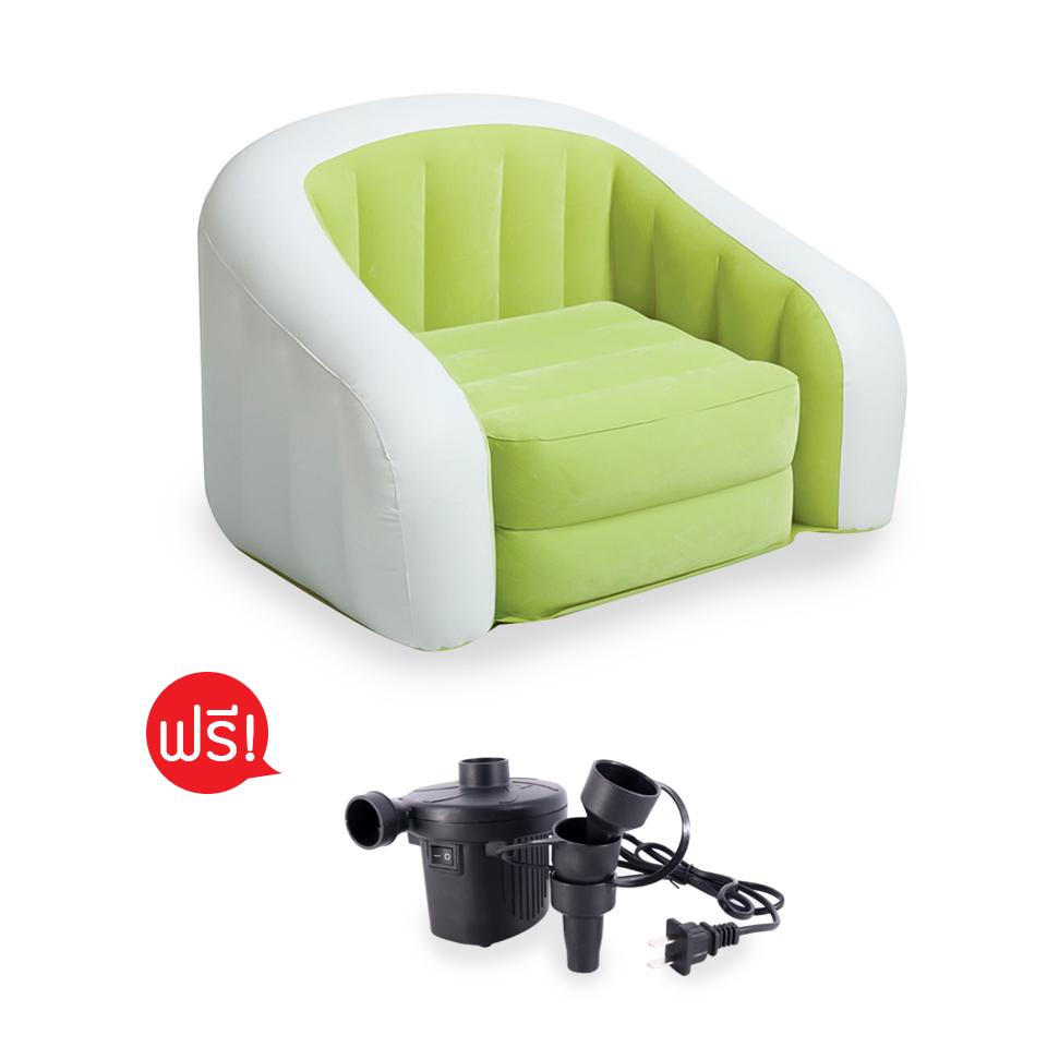 INTEX CAFE CLUB CHAIRเก้าอี้เป่าลม บุผ้ากำมะหยี่ สีเขียว INTEX CAFE CLUB CHAIRเก้าอี้เป่าลม บุผ้ากำมะหยี่ สีเขียว