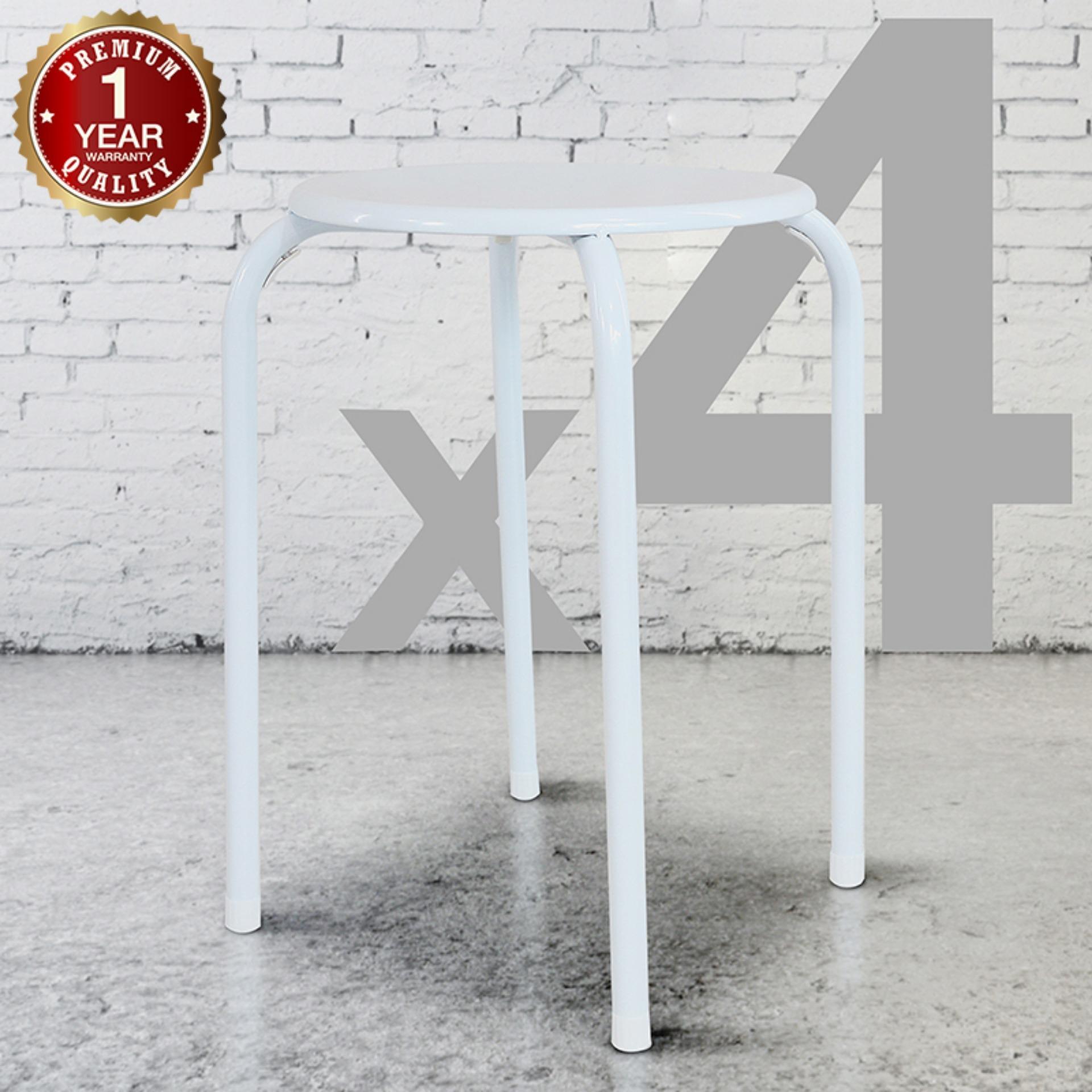 U-RO DÉCOR LEMON (เลม่อน) สตูลเหล็ก สีขาว ( 4 ชิ้น / ชุด) U-RO DÉCOR LEMON (เลม่อน) สตูลเหล็ก สีขาว ( 4 ชิ้น / ชุด)