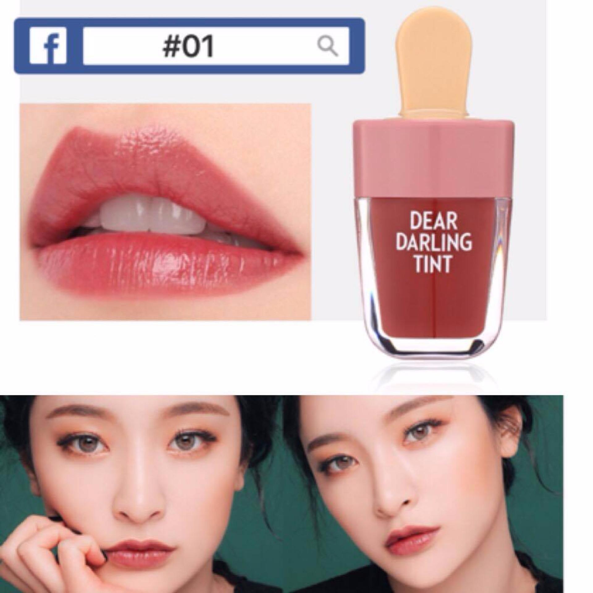 สี #01 LOLI'S Lip Tint DEAR DARING TINT ลิปไอติม ทินท์ไอติม โทนสีสวยแซ่บ มีมอยเจอไรเซอร์ บำรุงริมฝีปาก ทาง่าย กันน้ำ ติดทนนาน สีสวยสดใส