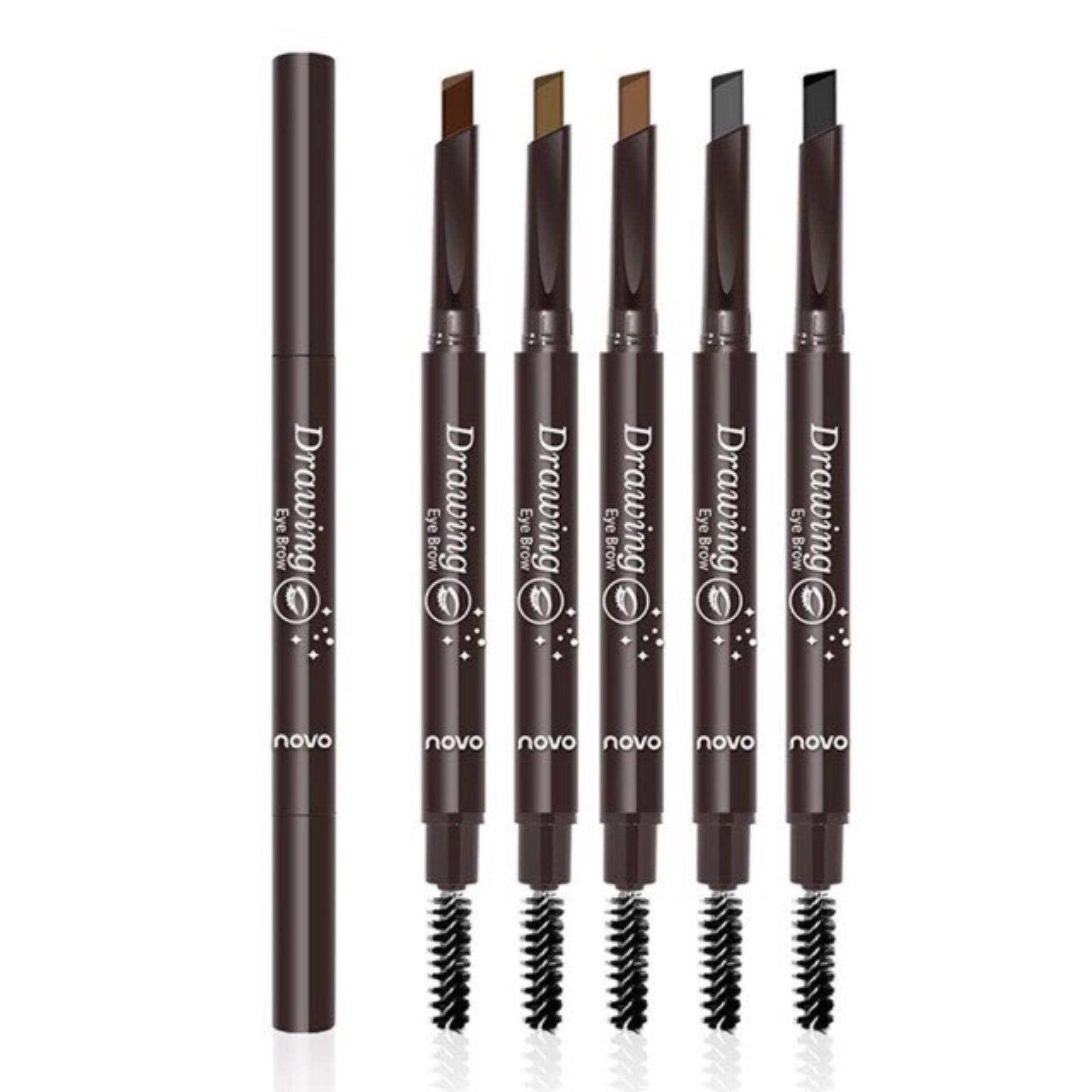 04 โนโว NOVO Brow Secret Drawing Eye Brow ดินสอเขียนคิ้วรุ่นใหม่!! เพิ่มปริมาณขึ้น ↑30% ดินสอเขียนคิ้ว เนื้อเนียนนุ่ม เขียนง่าย ติดทนนาน