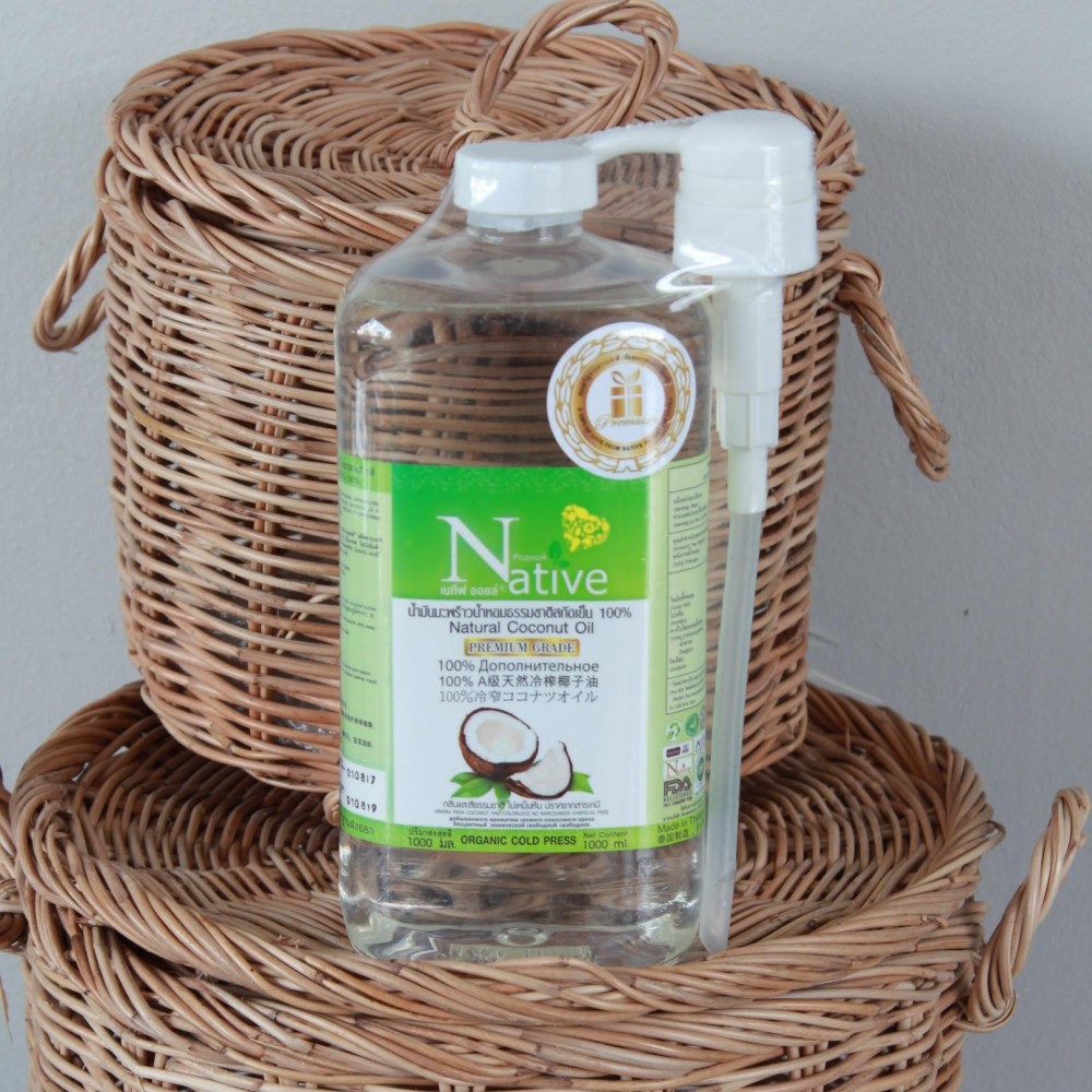 น้ำมันมะพร้าว สกัดเย็น Native Coconut 1000ml