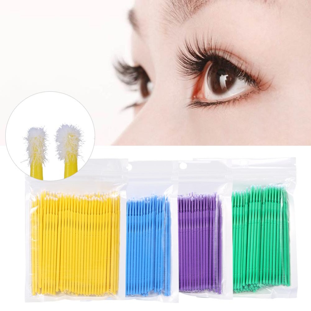 100PCS/Bag Women Durable Disposable Extension Mascara แปรงแต่งหน้า Eyelash Glue Cleaning Stick(Green) - intl 100PCS/Bag Women Durable Disposable Extension Mascara แปรงแต่งหน้า Eyelash Glue Cleaning Stick(Green) - intl