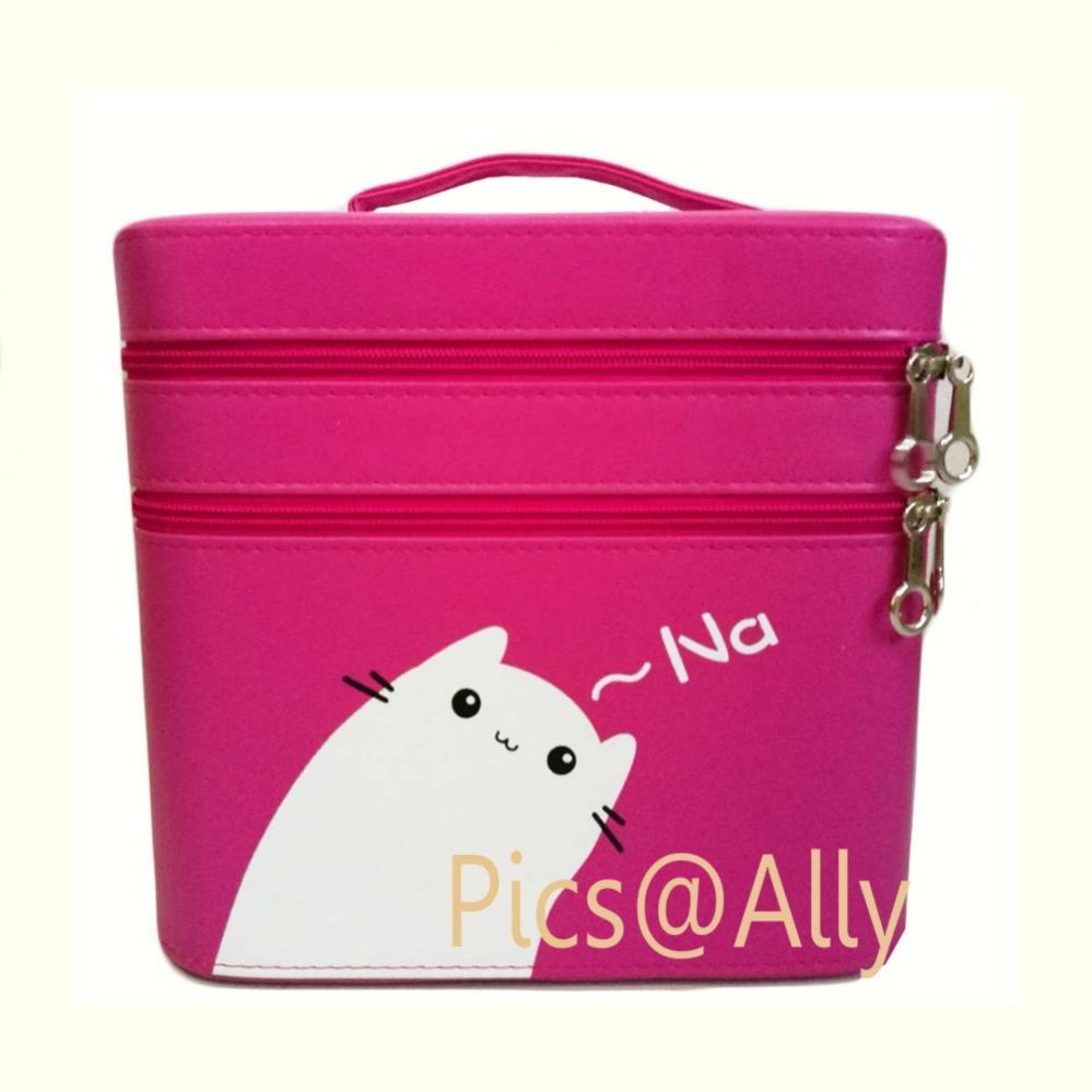 กระเป๋าเครื่องสำอาง เกาหลี ขนาดใหญ่2ชั้น A28 ( สีชมพูเข้ม) กระเป๋าเครื่องสำอาง เกาหลี ขนาดใหญ่2ชั้น A28 ( สีชมพูเข้ม)
