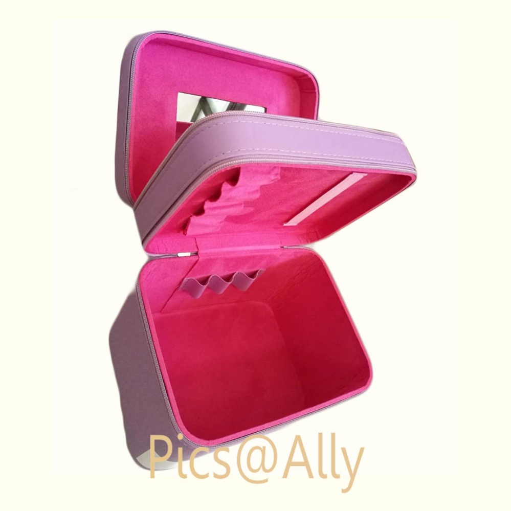 กระเป๋าเครื่องสำอาง เกาหลี ขนาดใหญ่2ชั้น A28 ( สีชมพูเข้ม) กระเป๋าเครื่องสำอาง เกาหลี ขนาดใหญ่2ชั้น A28 ( สีชมพูเข้ม)