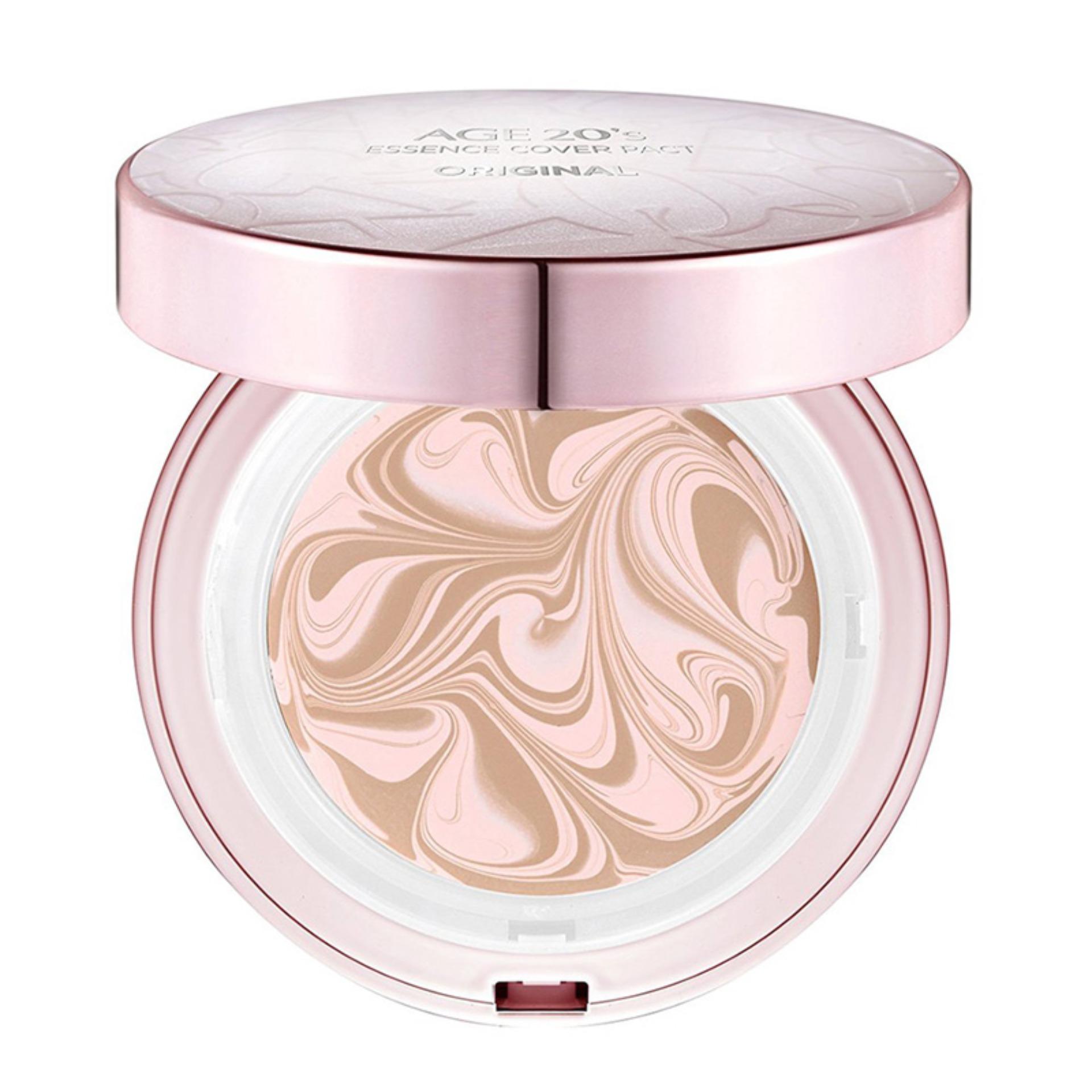 ตลับ และ รีฟิว 2 ชิ้น AGE 20's ESSENCE COVER PACT ORIGINAL (PINK LATTE) No.21 ผิวสองสี