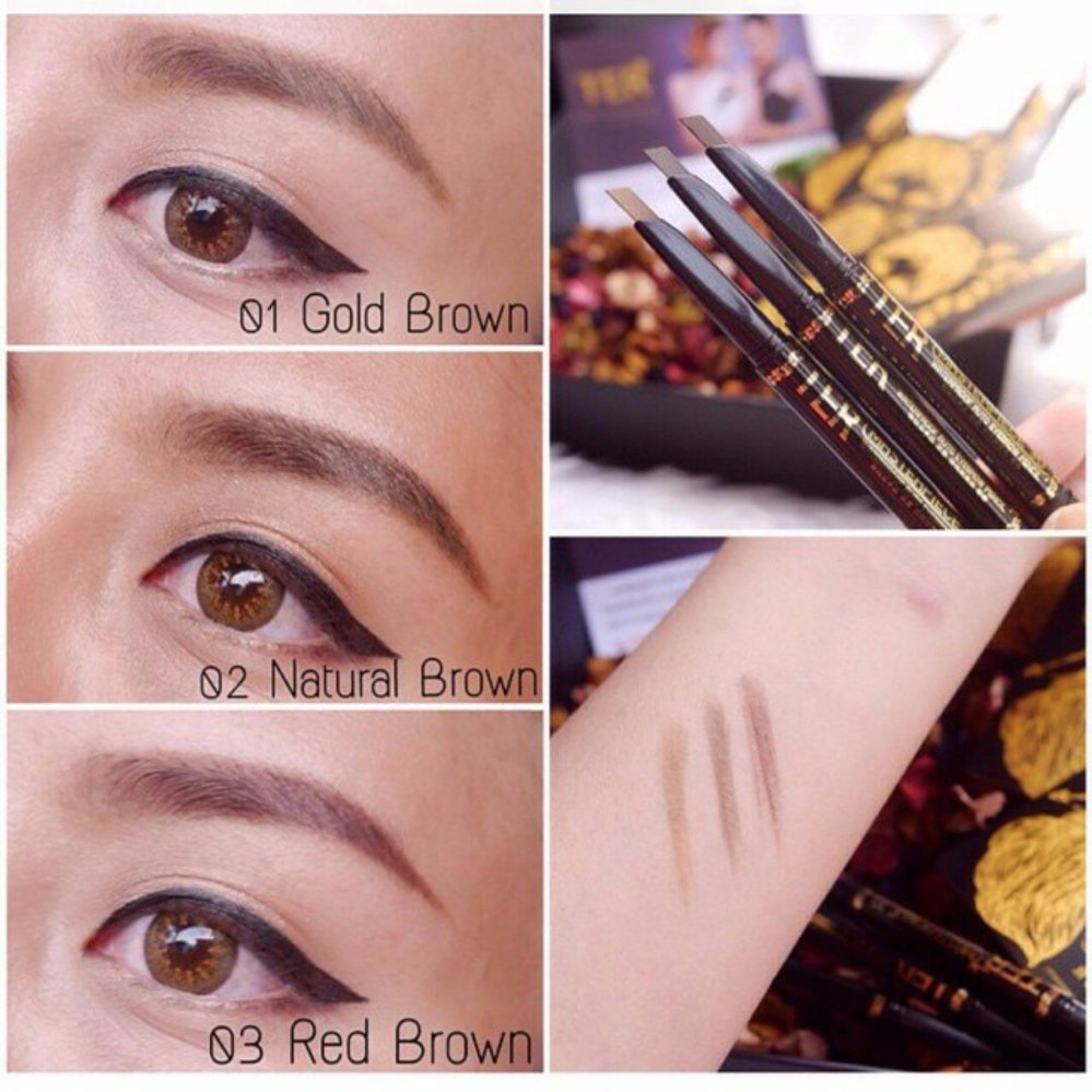 โอดีบีโอ ดินสอเขียนคิ้วแบบออโต้ สูตรกันน้ำ สวยติดทนนาน 24 ชม. สีน้ำตาลอ่อน