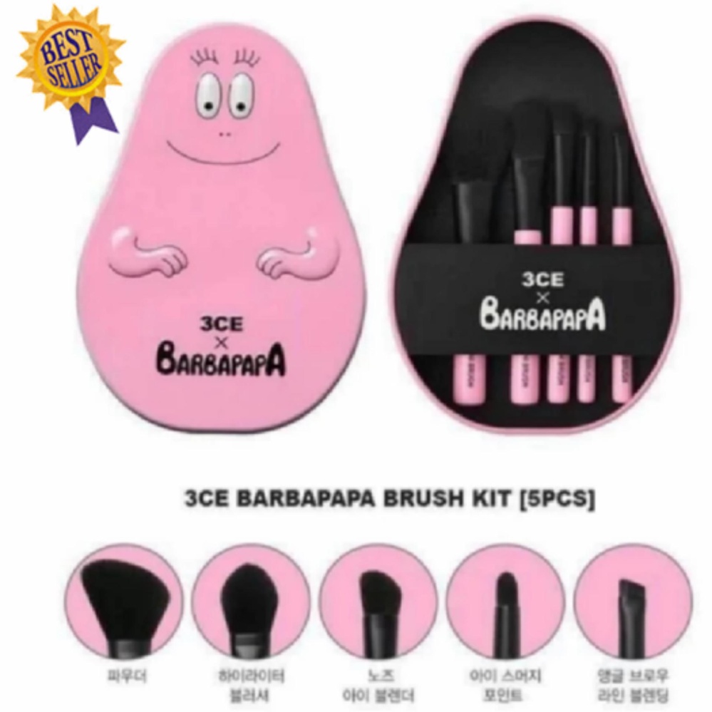 เซตแปรงแต่งหน้า 3CE BARBAPAPA BRUSH KIT 5 ชิ้น